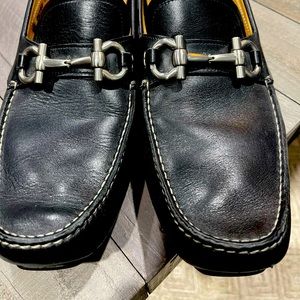 Salvatore Ferragamo black loafer/driving shoe